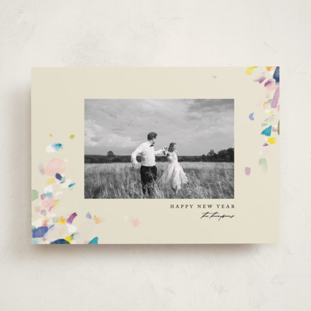 "dabbed confetti" - Holiday Cards in Eggnog by Eric Ransom - Front