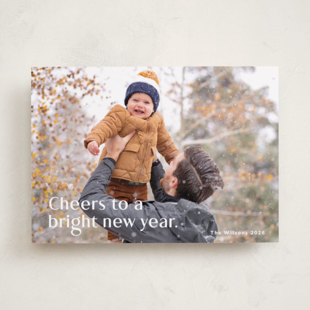 "Bright and New" - Holiday Cards in Sugar by Kimberly Morgan - Front