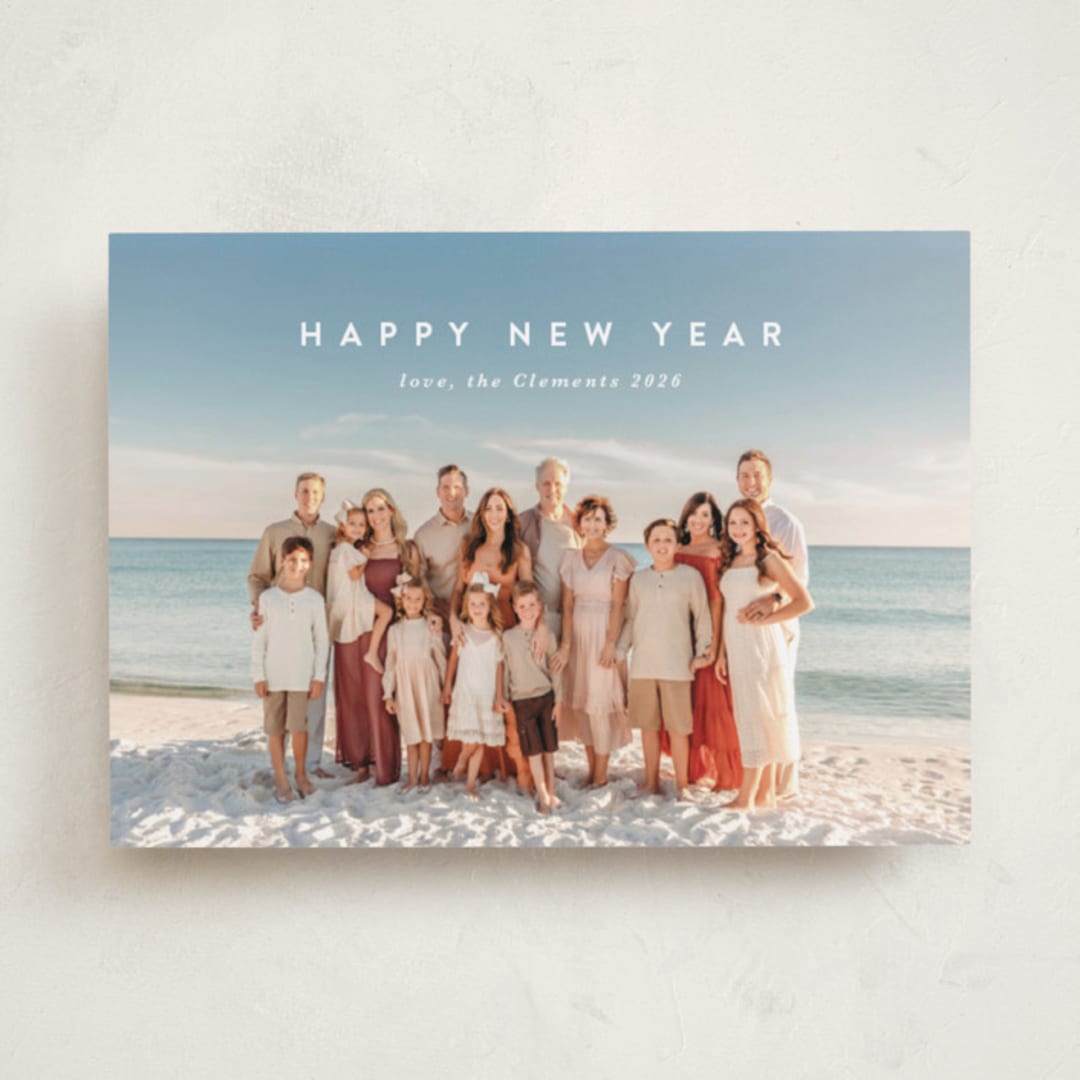 "Minimal Style" - Holiday Cards in Snow by Lucrecia Caporale - Front