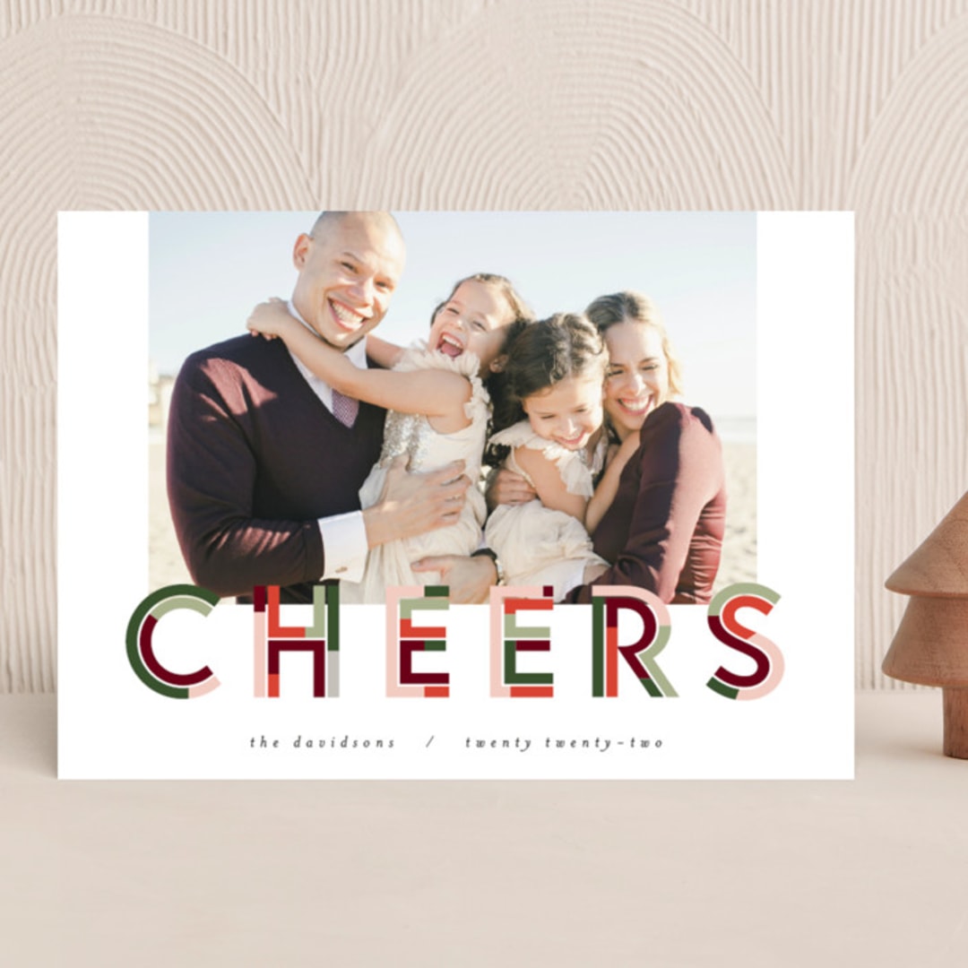 "Chunk Cheers" - Holiday Cards in Fruitcake by Pixel and Hank - Front