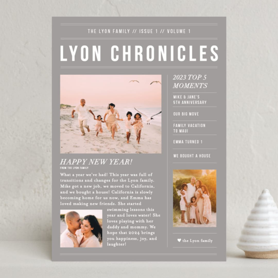 "Extra, Extra" - Holiday Cards in Tinsel by Becca Thongkham - Front