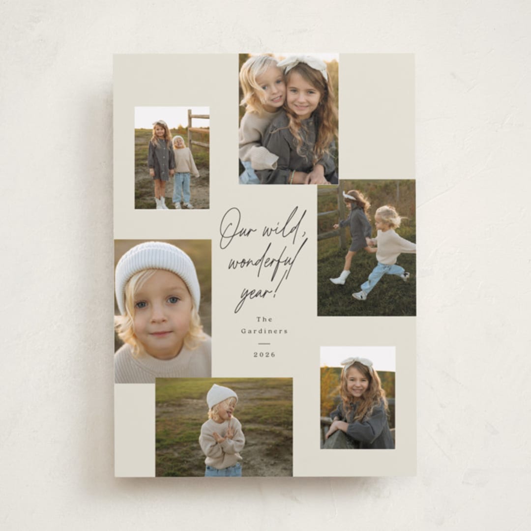 "Wonderful Year" - Holiday Cards in Ivory by Olivia Raufman - Front