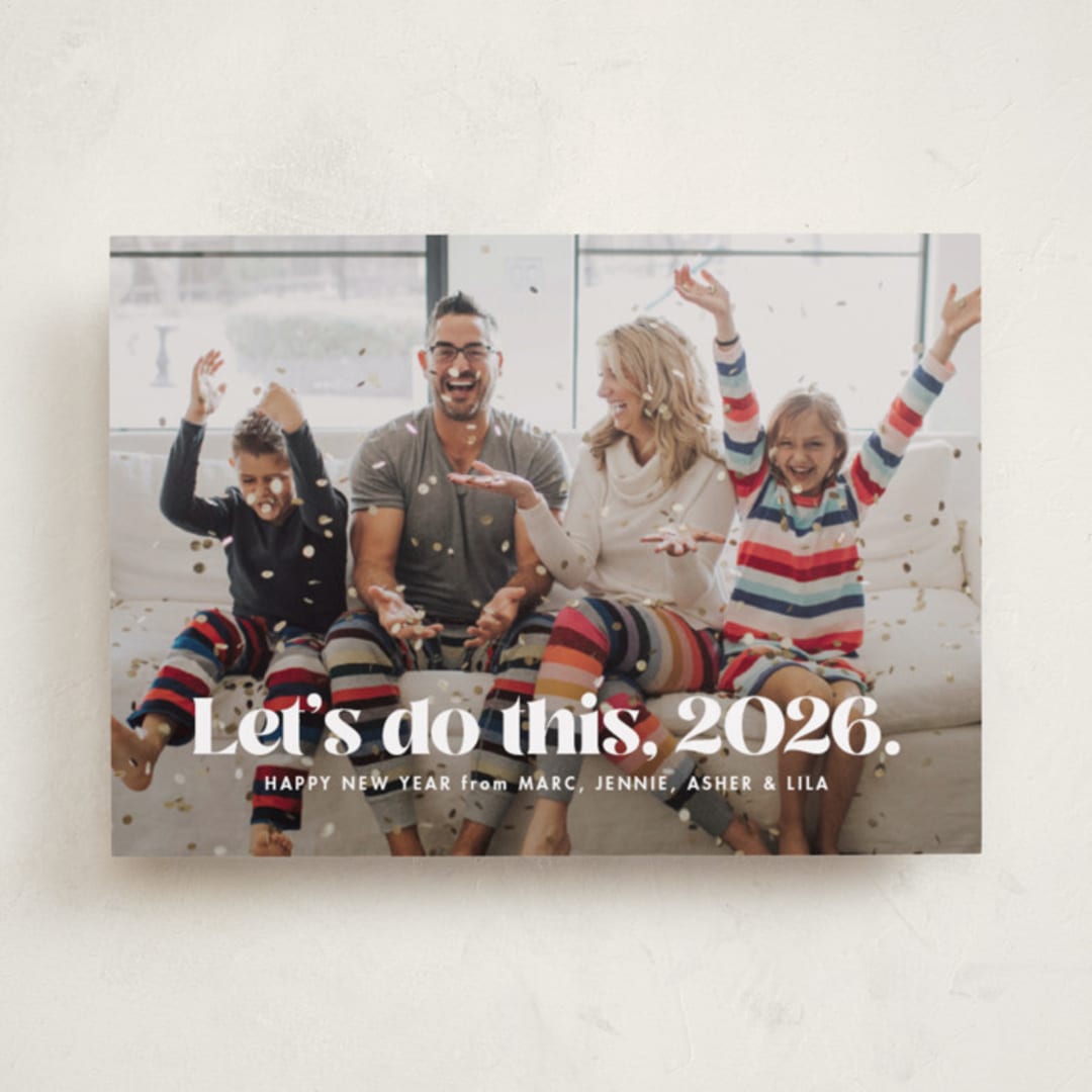 "Let's do this" - Holiday Cards in Snow by Lea Delaveris - Front