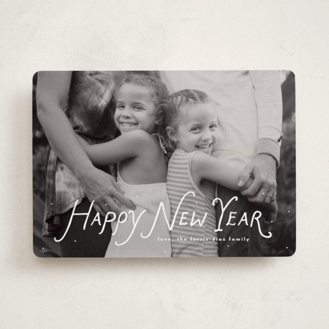 "Handwritten happy" - Holiday Cards in Penguin by Lea Delaveris - Front