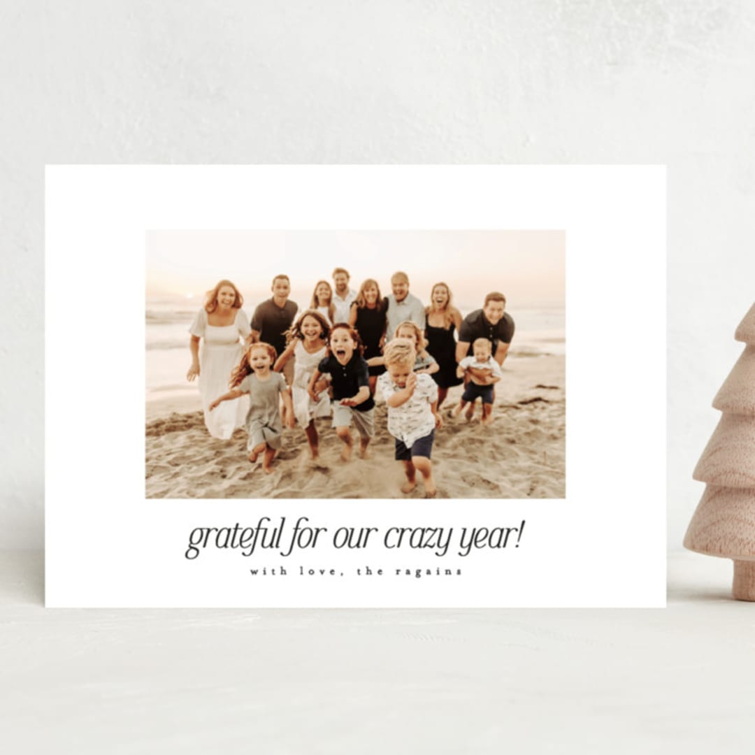"Crazy Year" - Holiday Cards in Pepper by Leah Ragain - Front