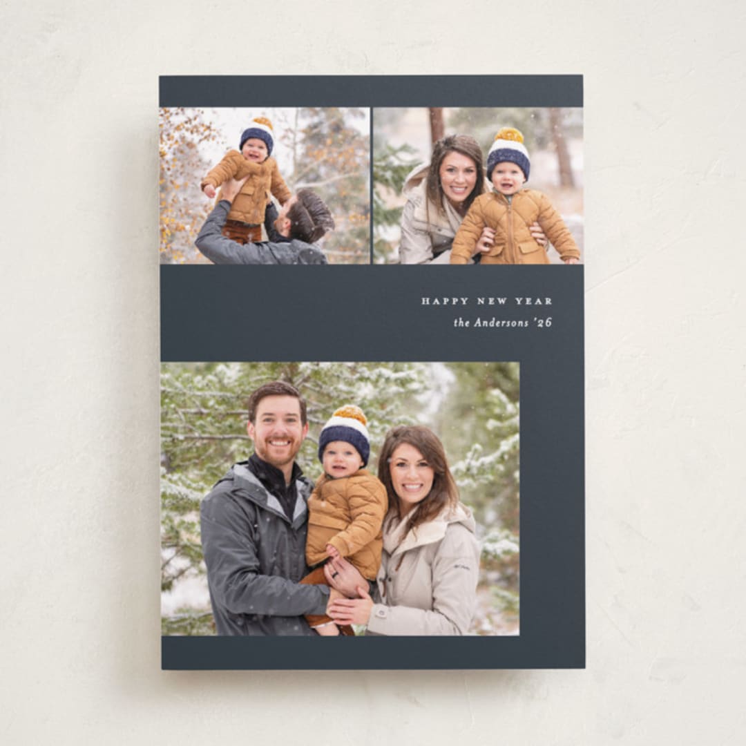 "enlighten" - Holiday Cards in Navy by Carolyn Nicks - Front