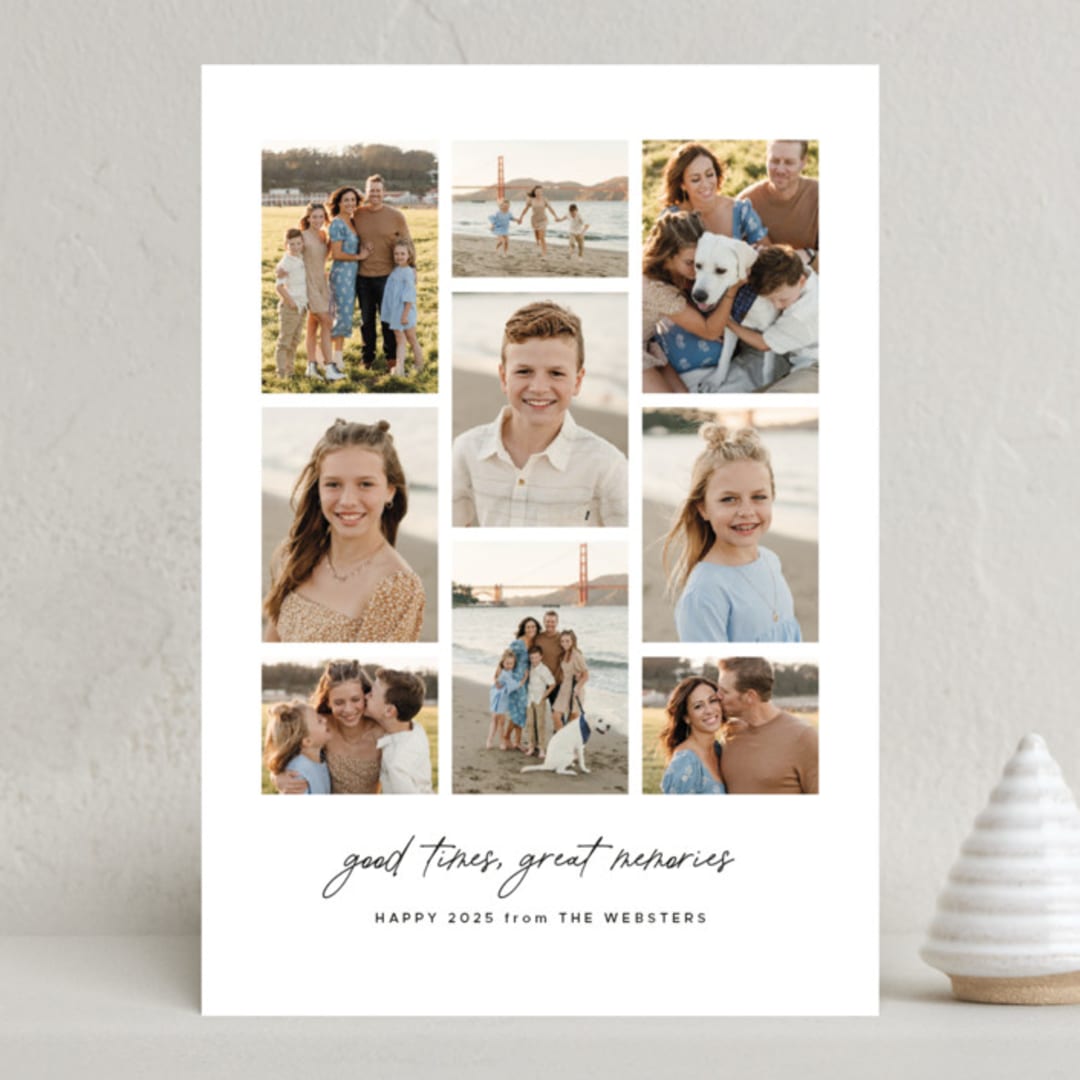 "Memory collage" - Holiday Cards in Zebra by Lea Delaveris - Front