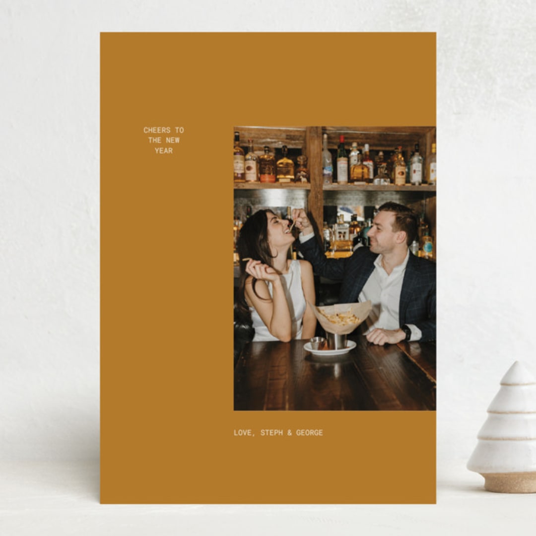 "Bare Minimum" - Holiday Cards in Golden Hour by Bramble Studio - Front