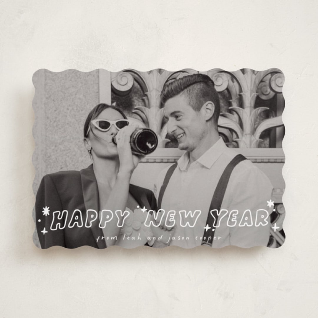 "Pizazz" - Holiday Cards in Starlight by Everett Paper Goods - Front