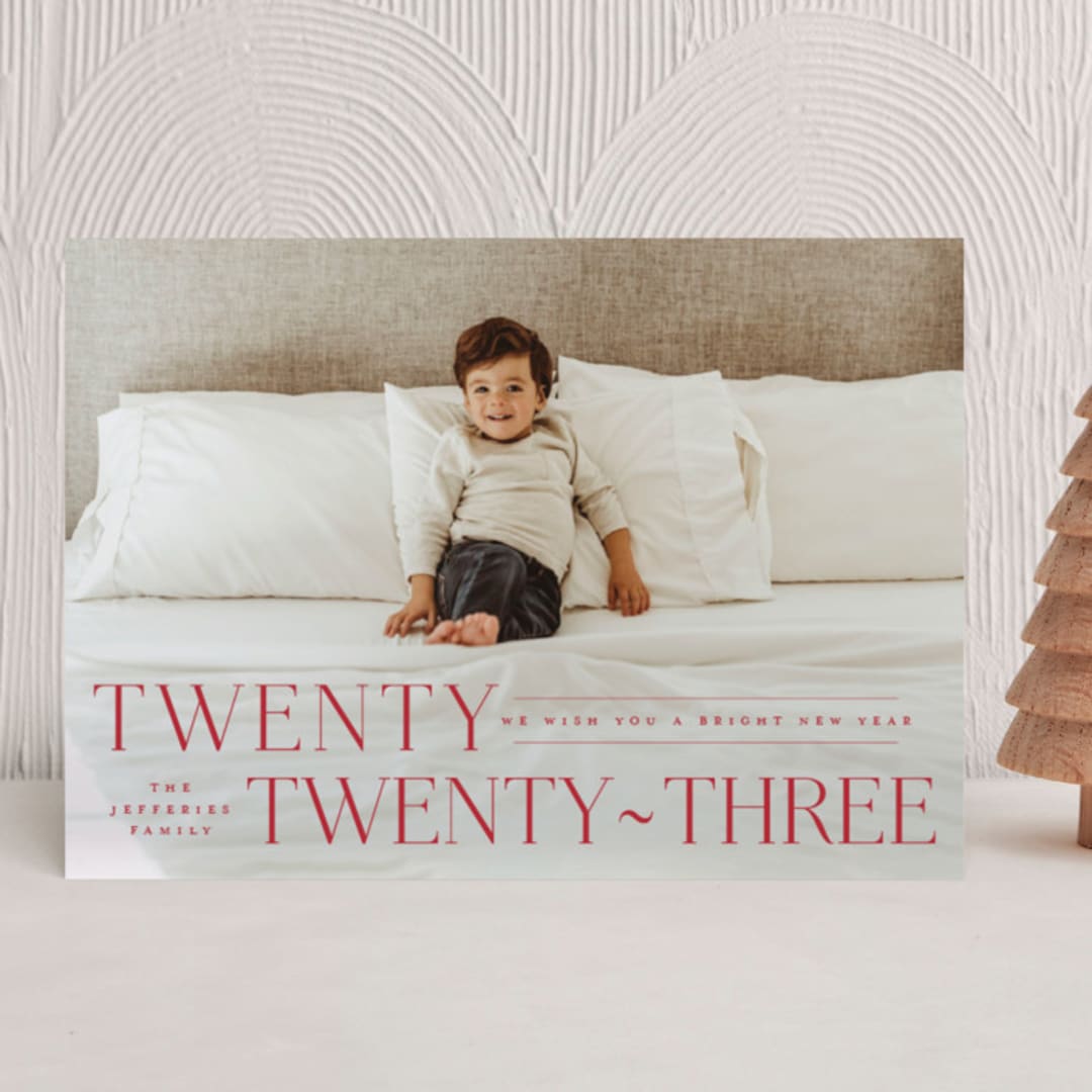 "Nebo" - Holiday Cards in Poinsettia by Wildfield Paper Co - Front