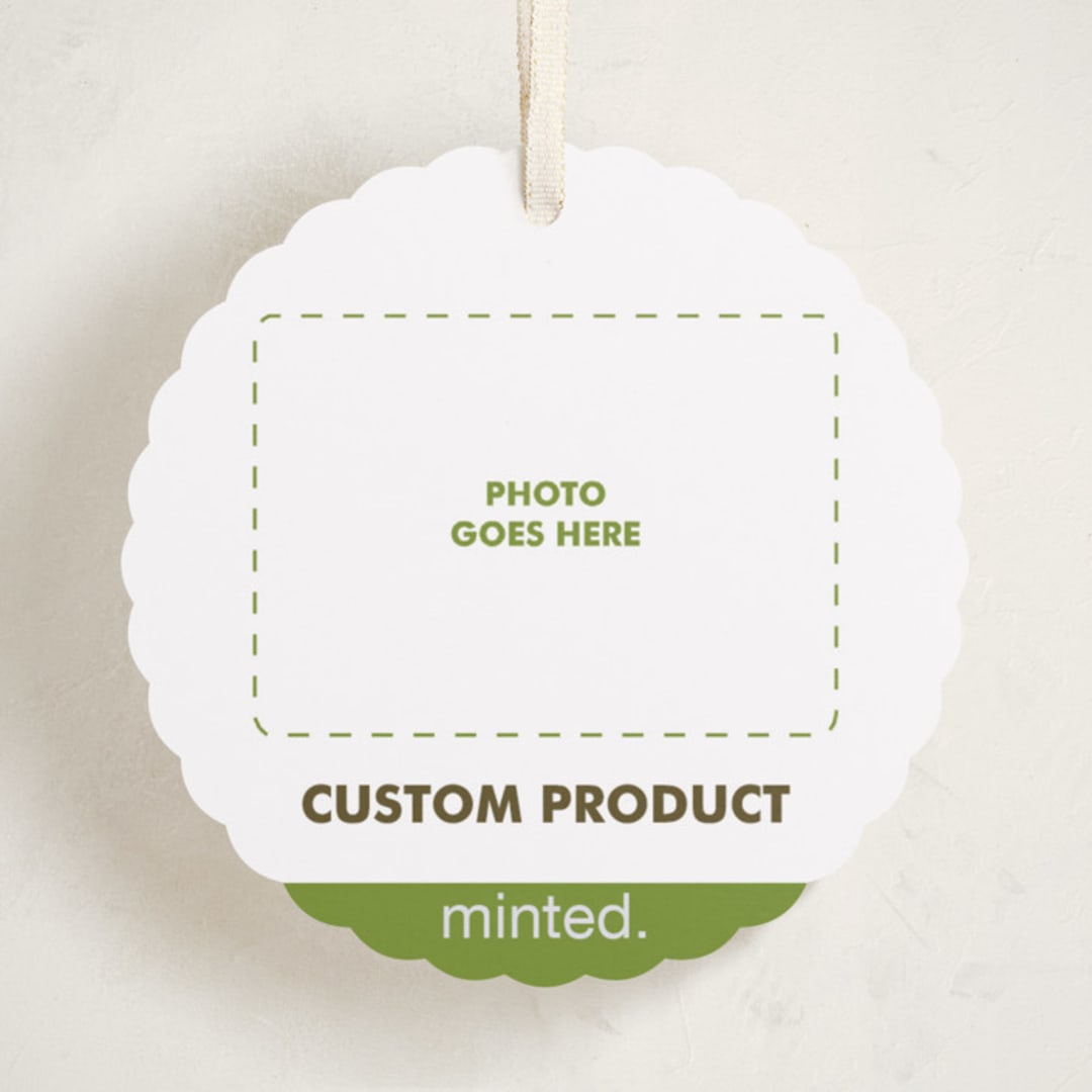 "Minted Custom" - Holiday Ornament Cards in Charcoal by Minted Custom - Front