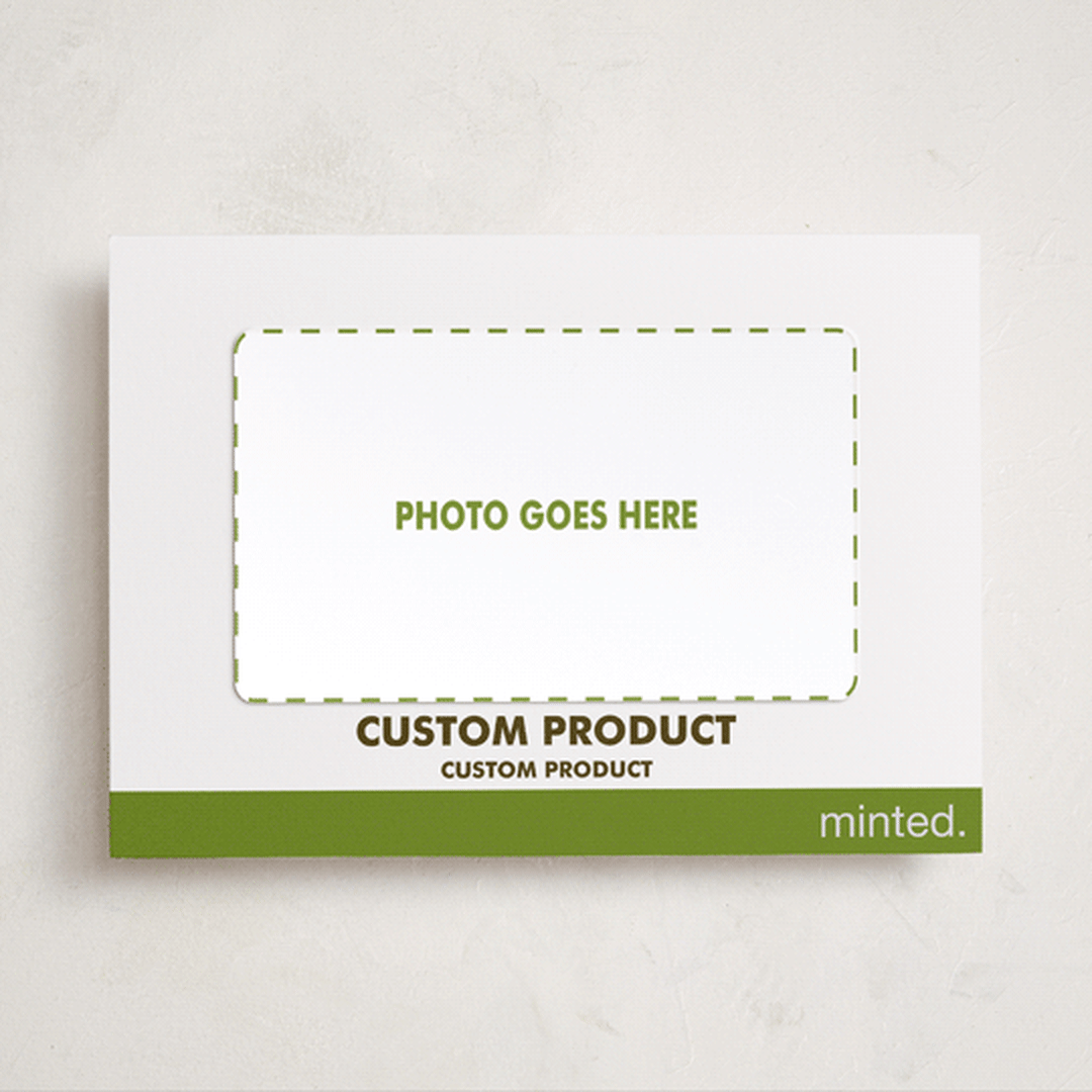 "Landscape Custom" - Foil-Pressed Holiday Photo Mount Cards in Golden by Minted Custom - Front