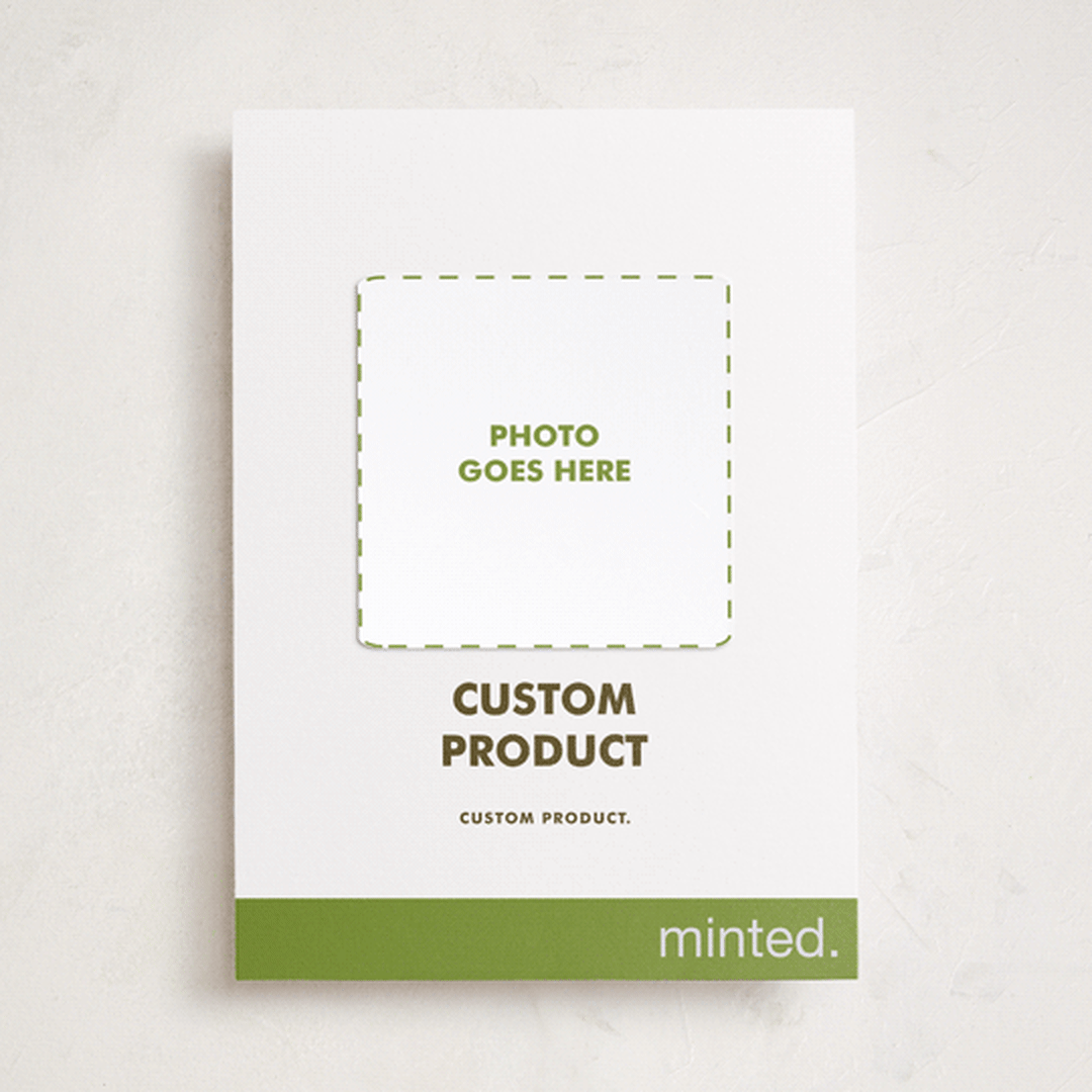 "Landscape Custom" - Foil-Pressed Holiday Photo Mount Cards in Golden by Minted Custom - Front