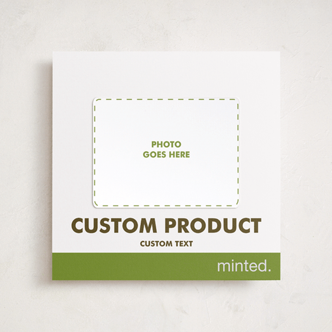 "Landscape Custom" - Foil-Pressed Holiday Photo Mount Cards in Golden by Minted Custom - Front