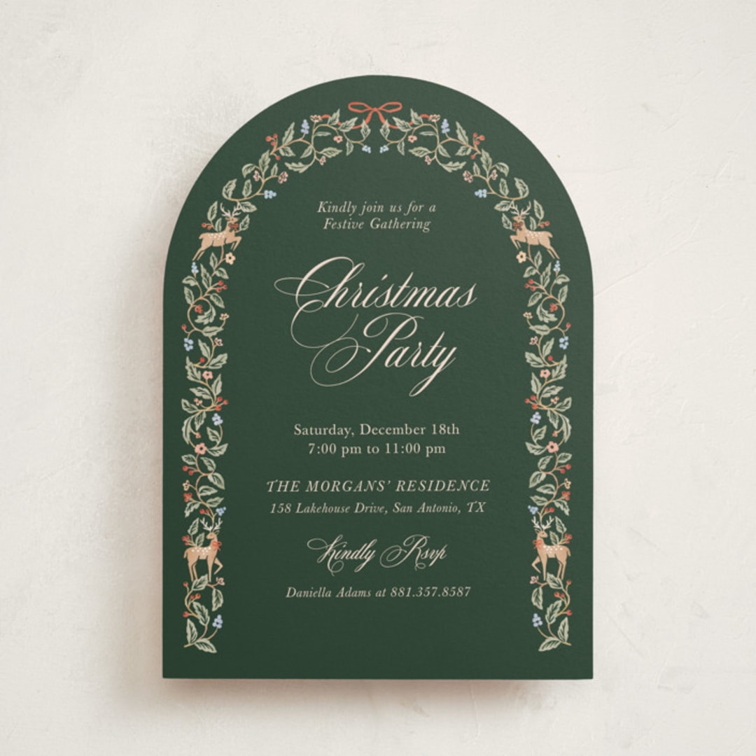 "Festive Arch" - Party Invitations in Pine by Elly - Front