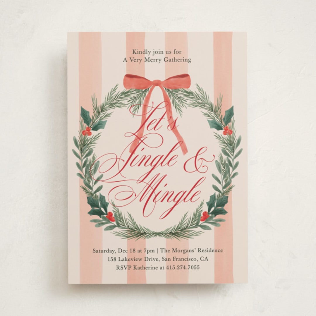 "Festive Party" - Party Invitations in Cherry by Elly - Front