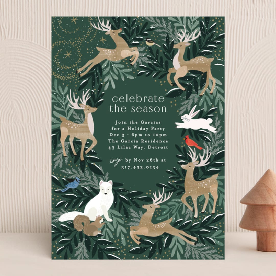 "Woodland Community" - Party Invitations in Forest by Alethea and Ruth - Front