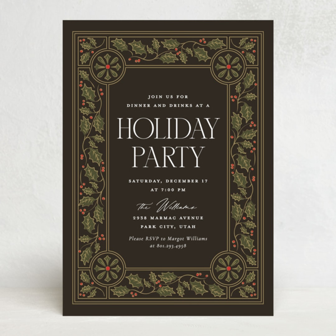 "engraved frame" - Party Invitations in Pine by Robert and Stella - Front