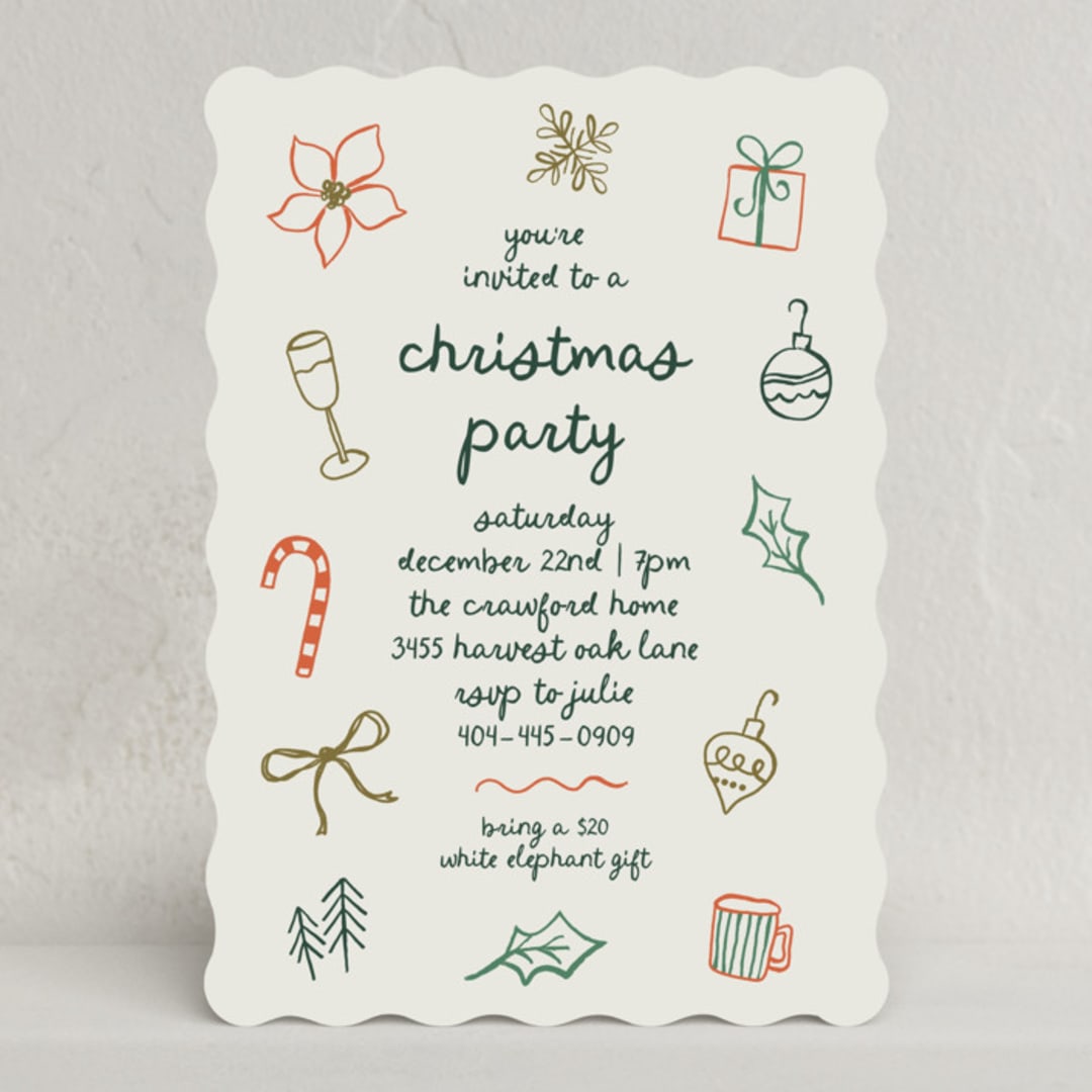 "simple christmas" - Party Invitations in Buttercream by Kelly Watkins - Front