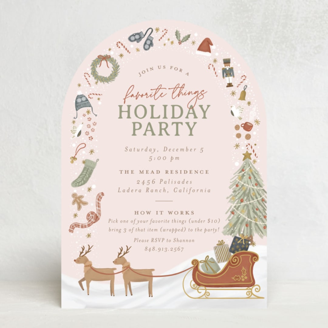 "My Favorite Things" - Party Invitations in Gumdrop by Joanna Griffin - Front