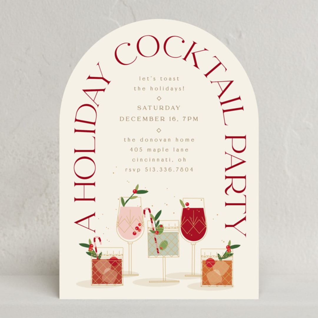 "Holiday Spirits" - Party Invitations in Manhattan by Susan Zinader - Front
