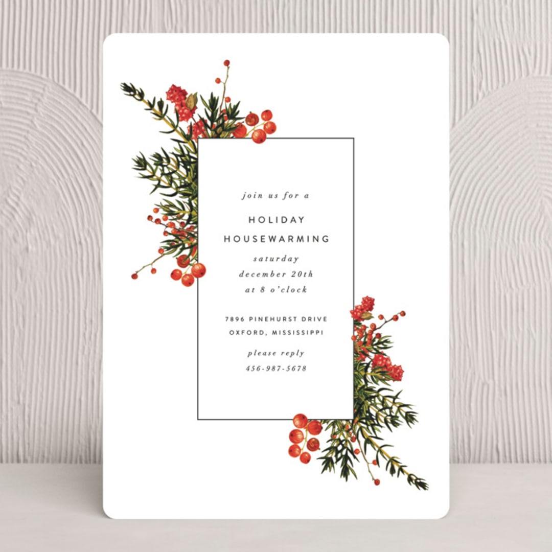 "Verdurous" - Party Invitations in Cardinal by Erin Hodges - Front