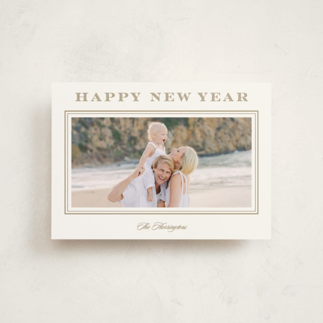 "Resort style" - Holiday Cards in Caramel by Stacey Meacham - Front