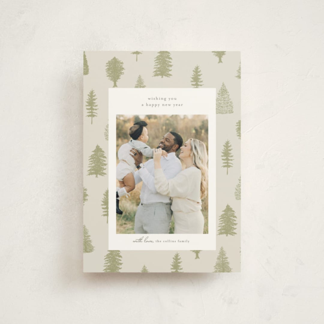 "All Evergreen" - Holiday Cards in Greenery by Heather Cairl - Front