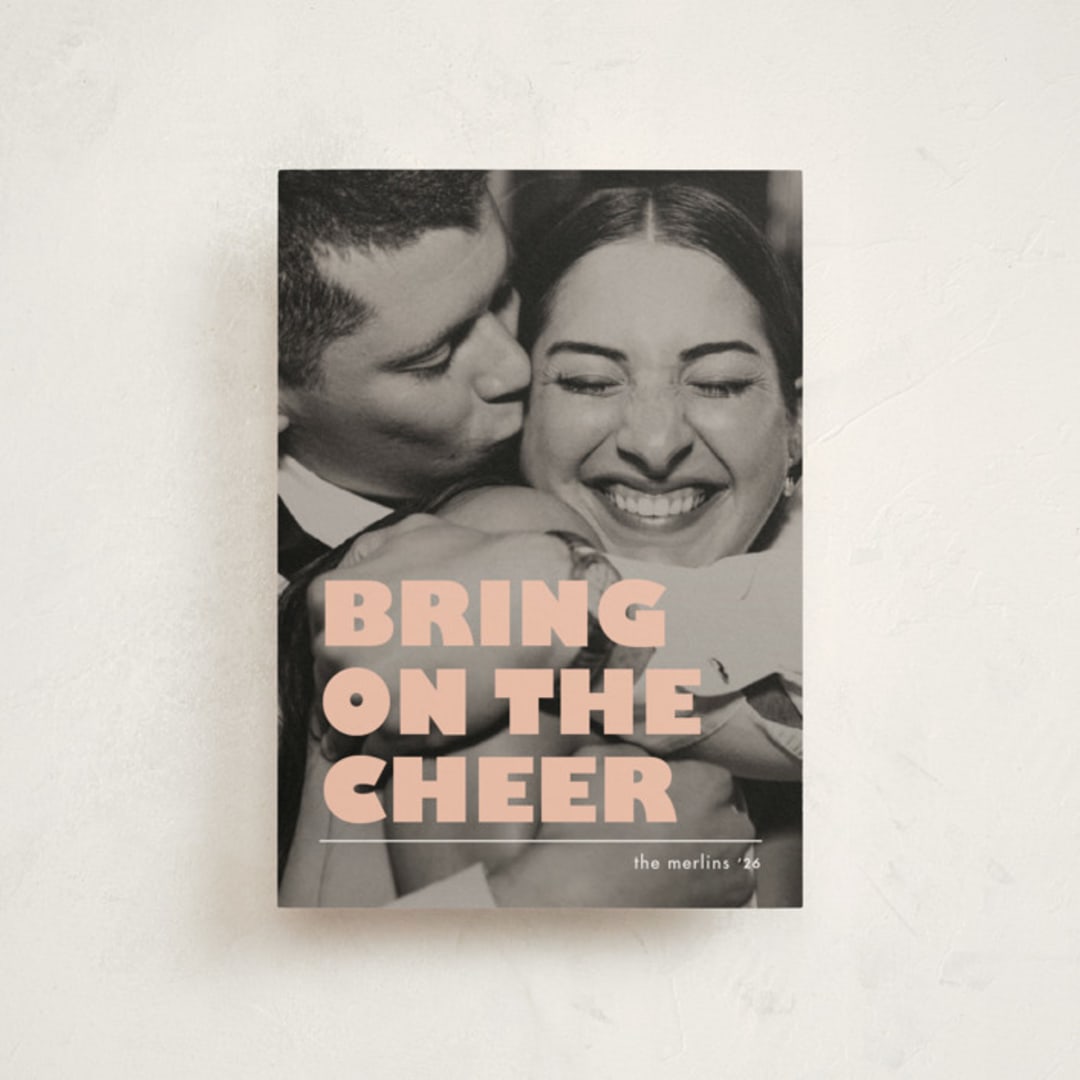 "Bring on the cheer" - Holiday Cards in Creamsicle by Snow and Ivy - Front