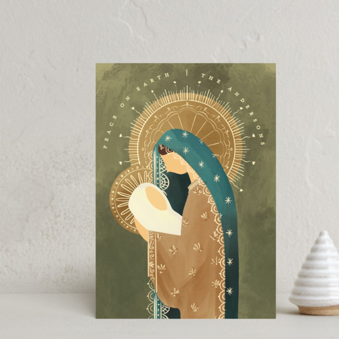 "Mother and child" - Holiday Cards in Marinique by Grae - Front