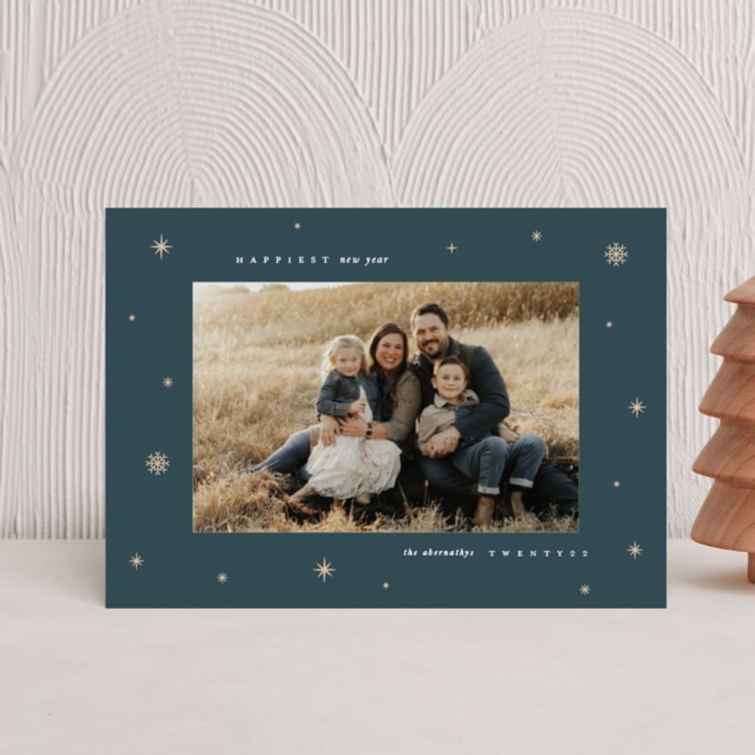"Midnight Clear" - Holiday Cards in Midnight by Lauren Chism - Front