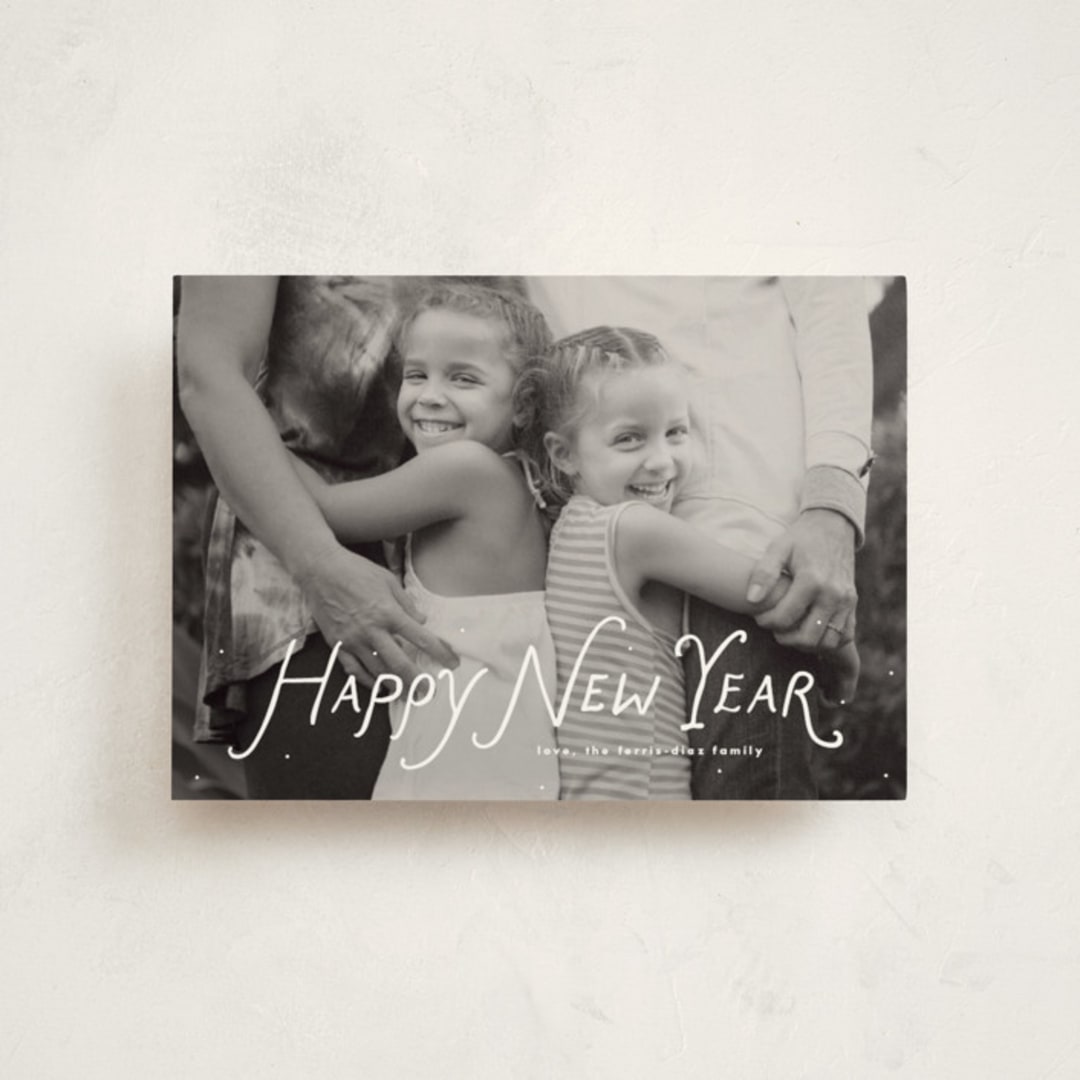 "Handwritten happy" - Holiday Cards in Penguin by Lea Delaveris - Front