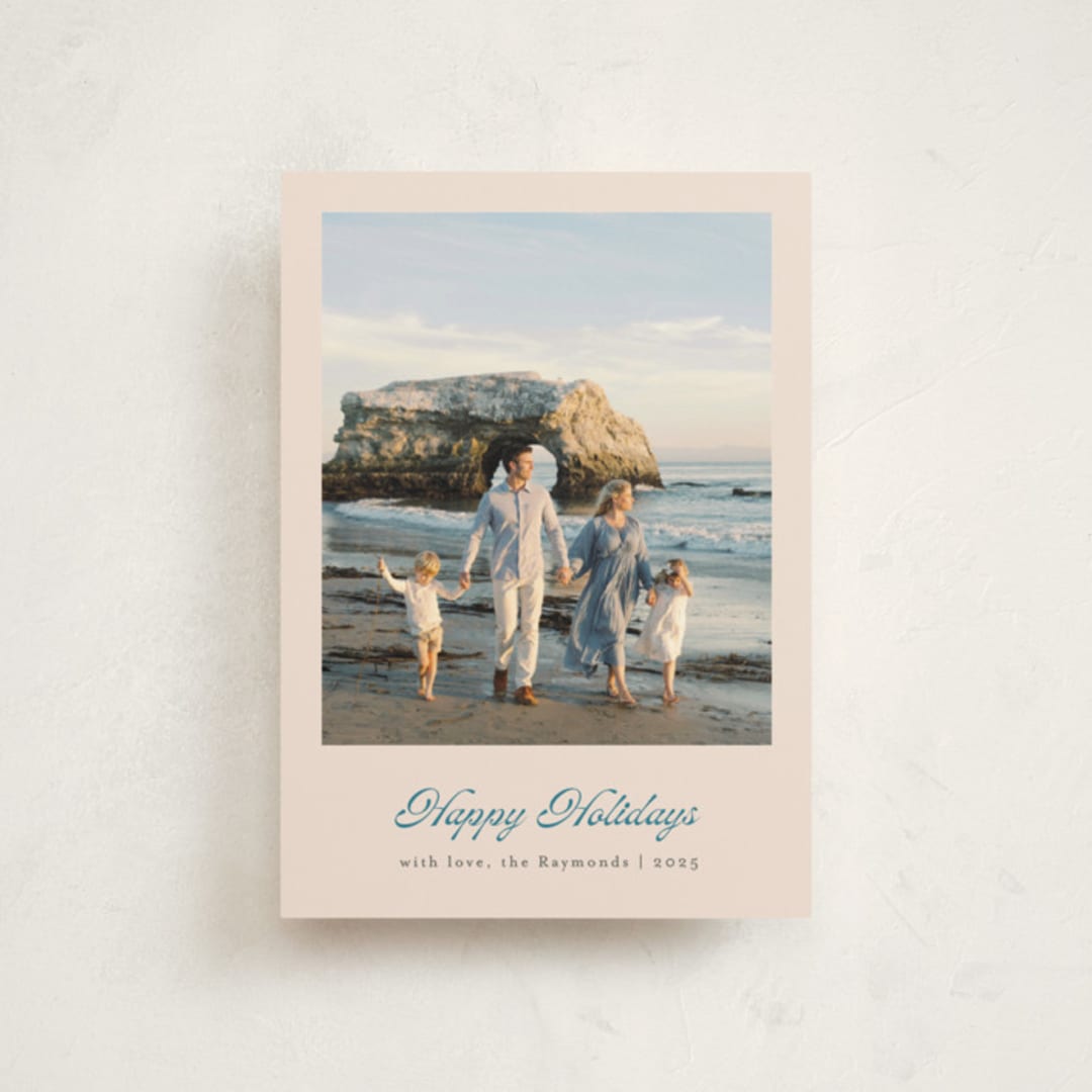 "Scripted Holiday" - Holiday Cards in Wintermint by Mansi Verma - Front