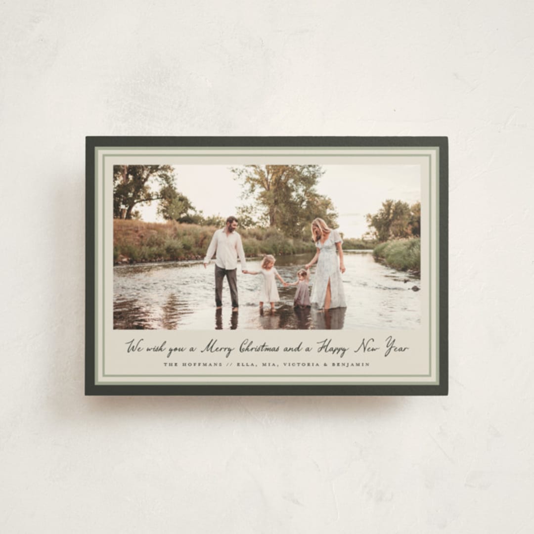 "Oasis" - Holiday Cards in Olive by Petra Kern - Front