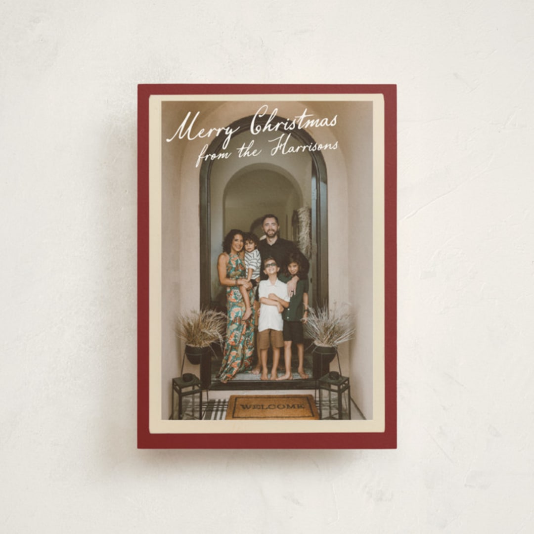"Vintage photo card" - Holiday Cards in Berry by Maja Cunningham - Front