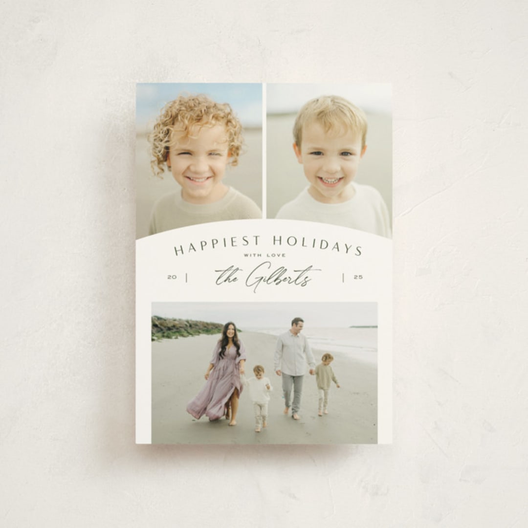 "Modern Trio" - Holiday Cards in Pine by Michelle Taylor - Front