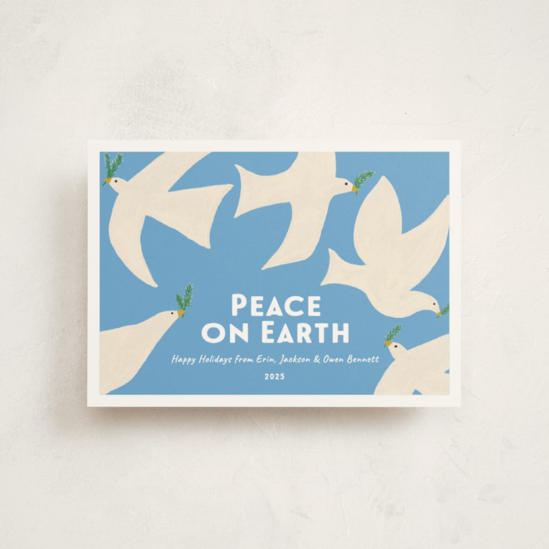 "California Doves" - Holiday Cards in Sky by Erika Firm - Front