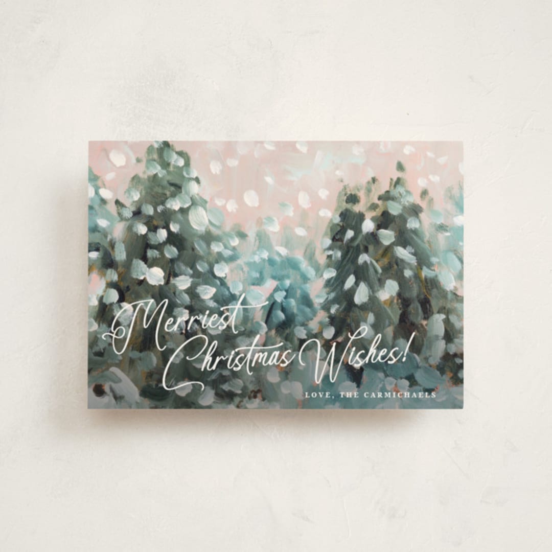 "Wonderful Time" - Holiday Cards in Snow by Lindsay Megahed - Front