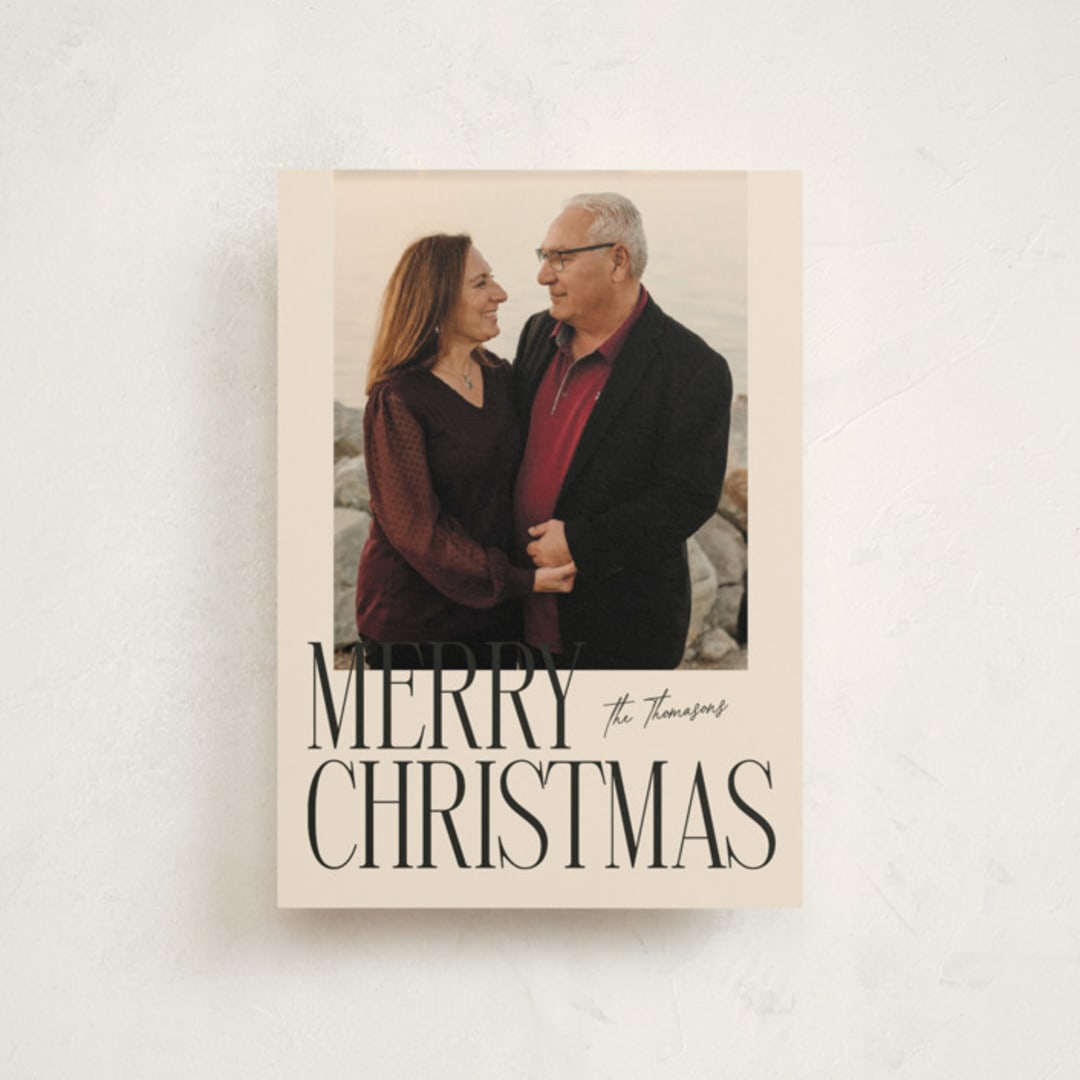 "Merry Stack" - Holiday Cards in Eggnog by Ekko Studio - Front