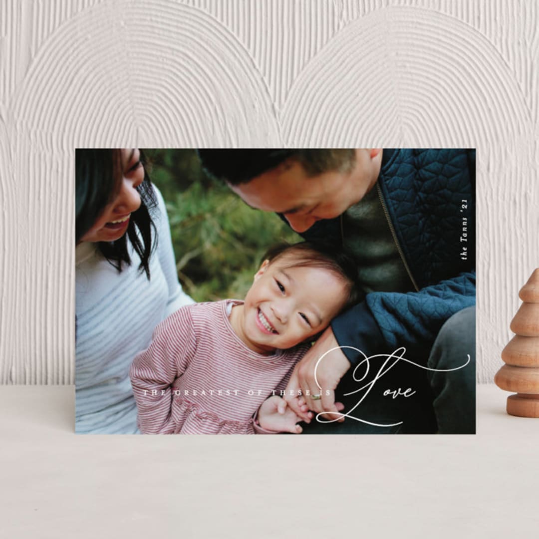 "Greatest is Love" - Holiday Cards in Snow by Mansi Verma - Front