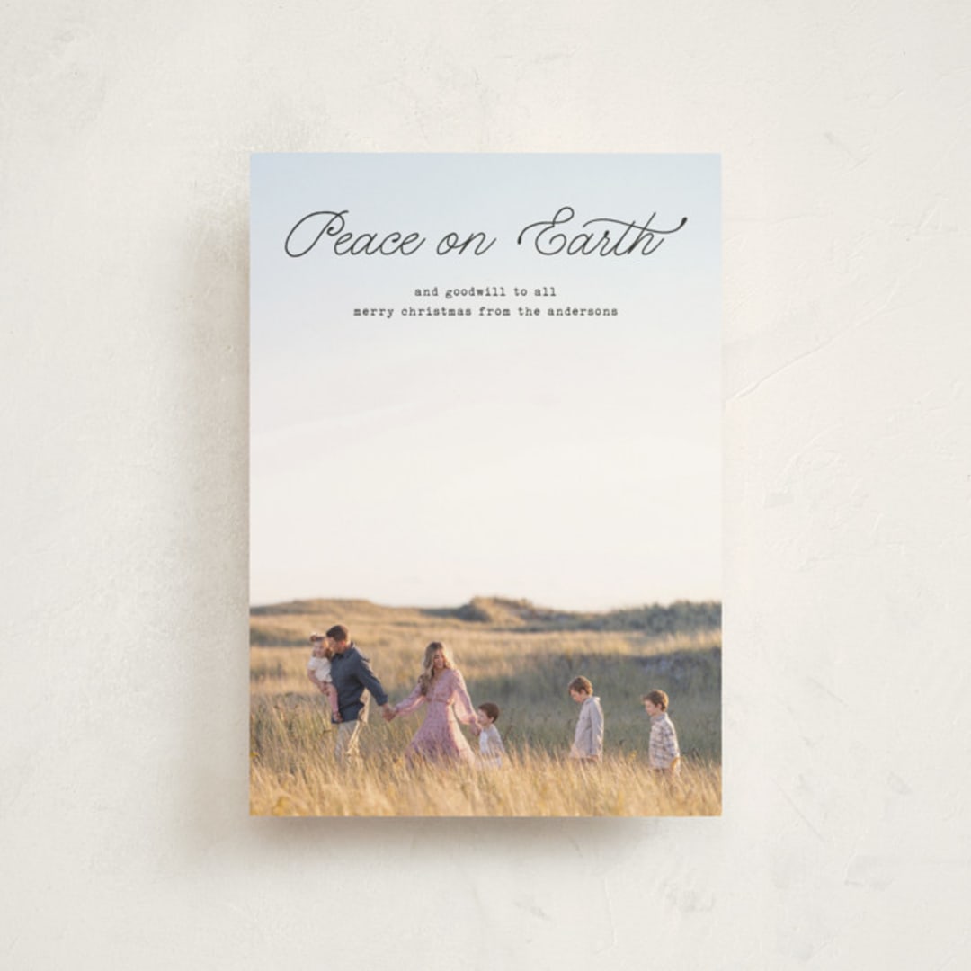 "Grace & Gratitude" - Holiday Cards in Noir by Annie Clark - Front