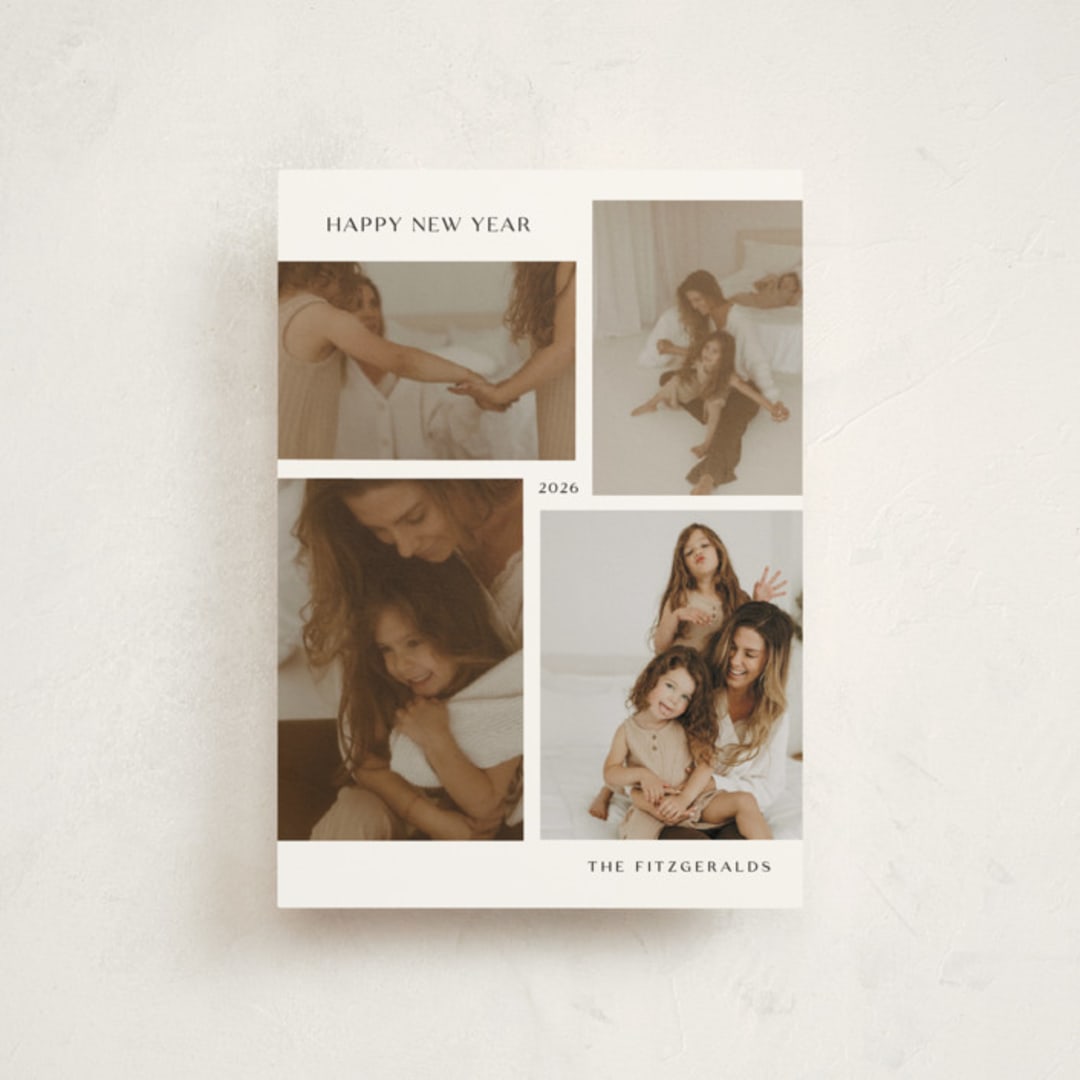 "Between the Lines" - Holiday Cards in Snow by Lisa Assenmacher - Front