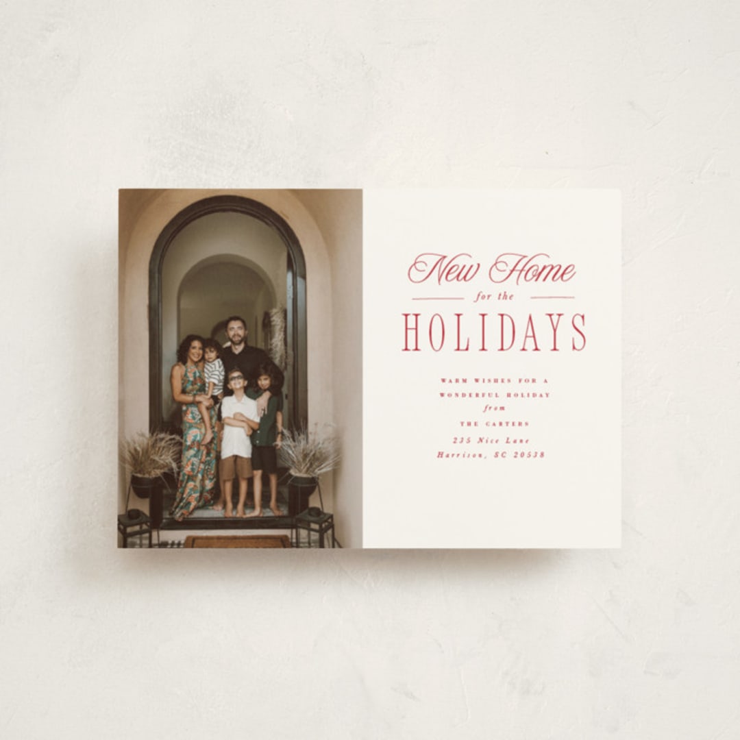 "New Home Holiday" - Holiday Cards in Cherry by Hannah Williams - Front