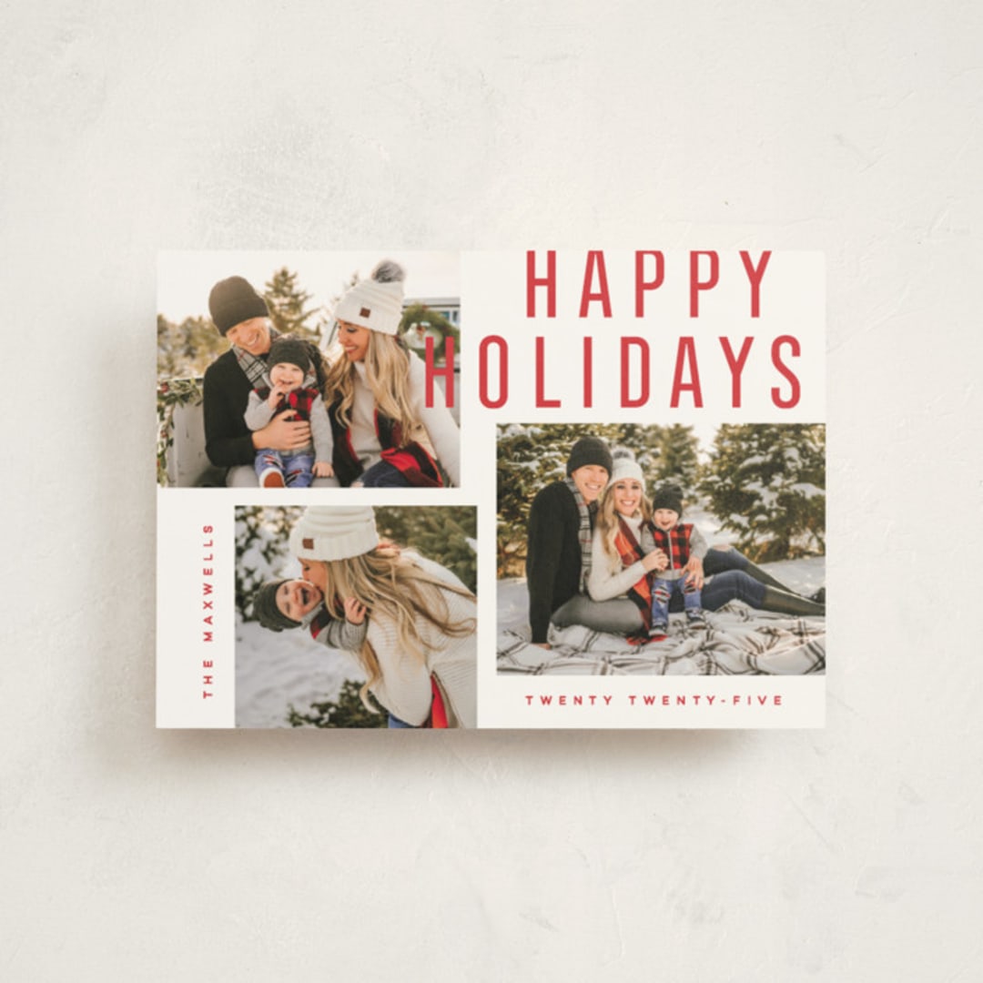 "Telluride" - Holiday Cards in Candy Cane by Kristie Kern - Front