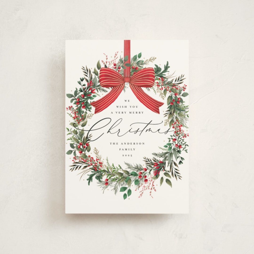 "Festive Holiday" - Holiday Cards in Snow by Susan Moyal - Front