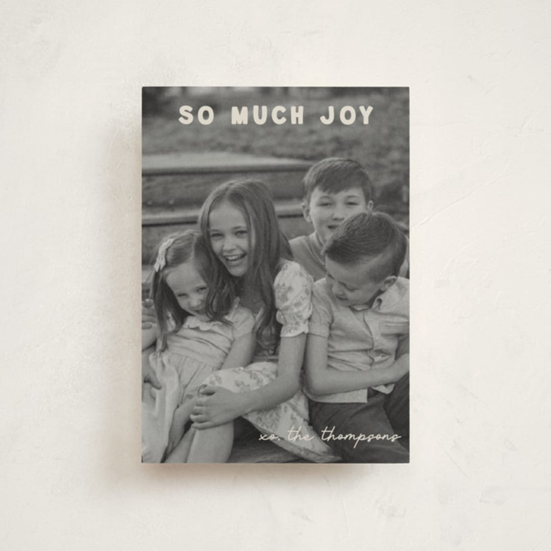 "merry greeting" - Holiday Cards in Cream by Jenny Millington - Front