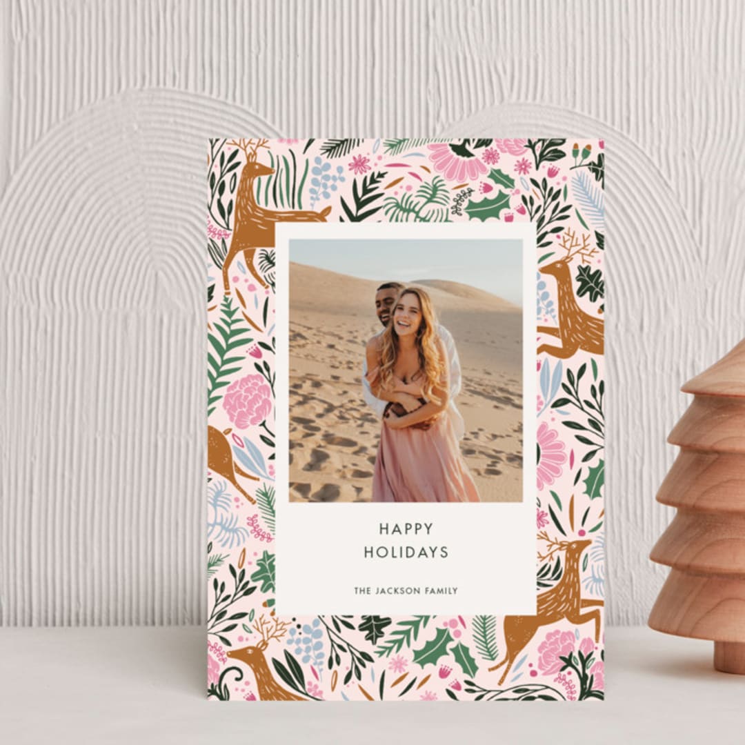 "Holiday Forest Photo" - Holiday Cards in Candy by Menci Zaga - Front
