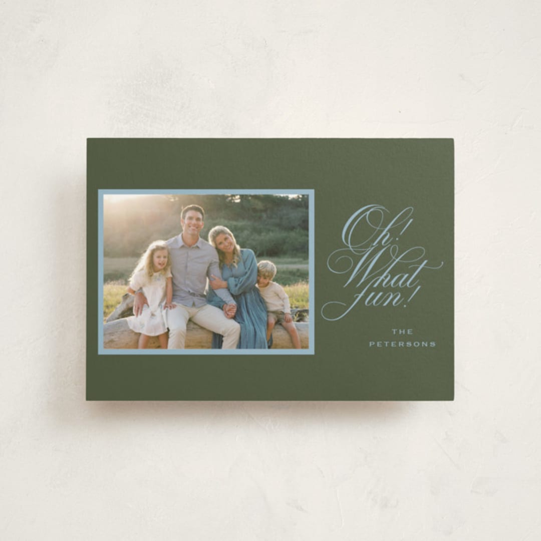 "Family Traditions" - Holiday Cards in Evergreen by Erin Hodges - Front