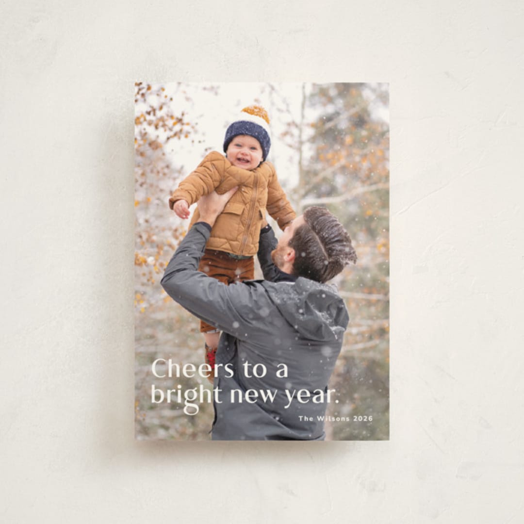 "Bright and New" - Holiday Cards in Sugar by Kimberly Morgan - Front