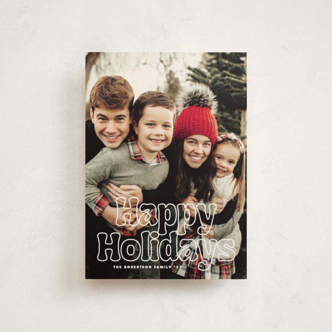 "Outline" - Holiday Cards in Starlight by Jessie Steury - Front